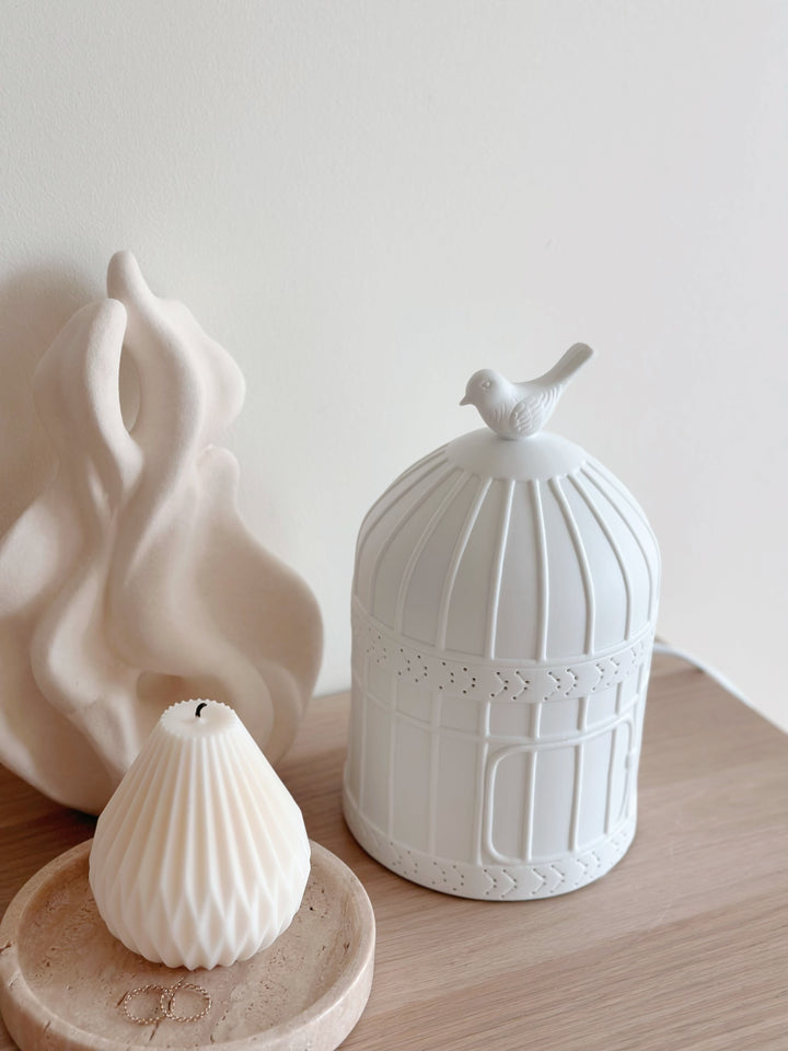 Aviary Glow Birdcage Table Lamp