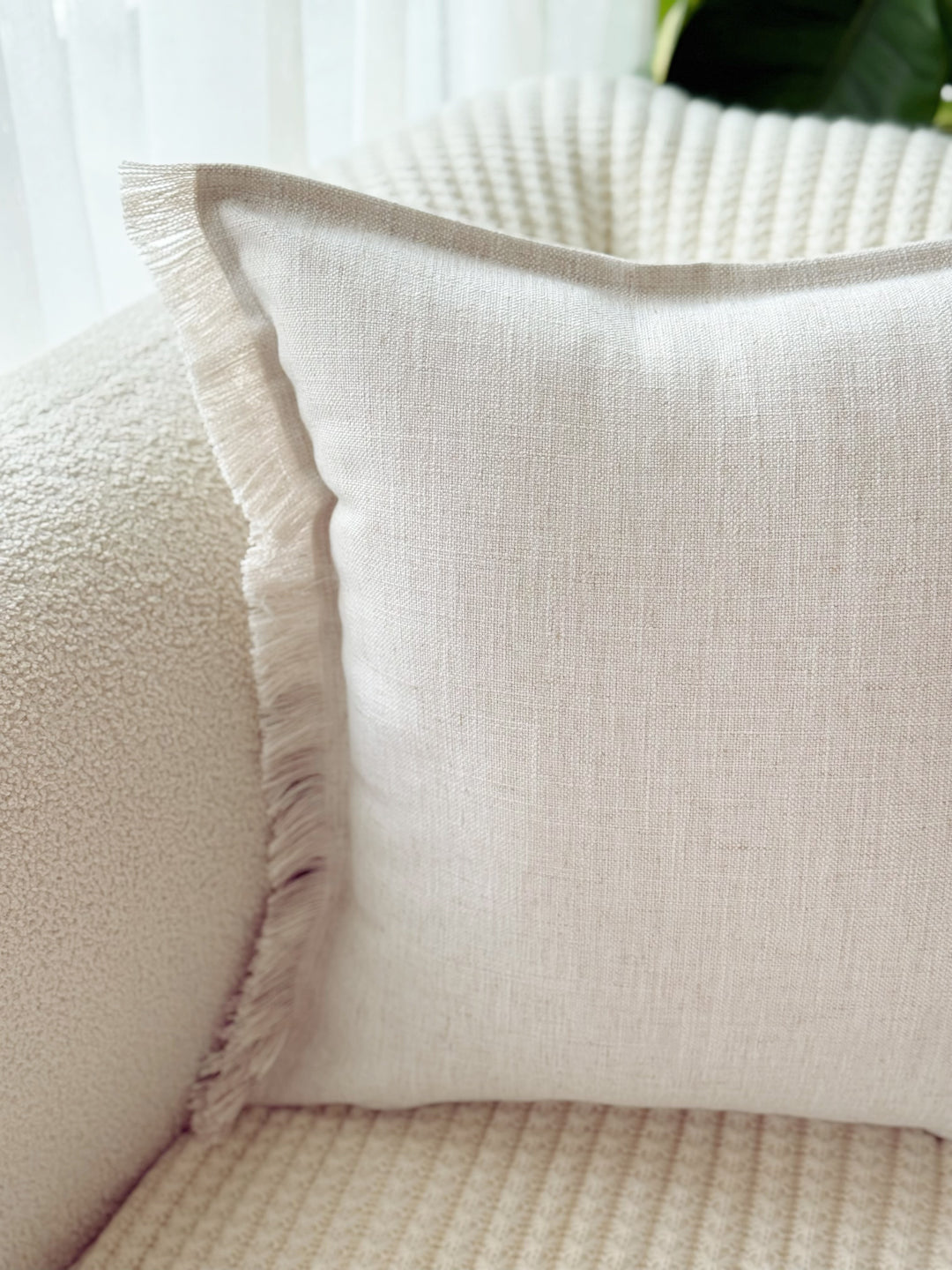 Heirloom Fringe Linen Cushion Cover