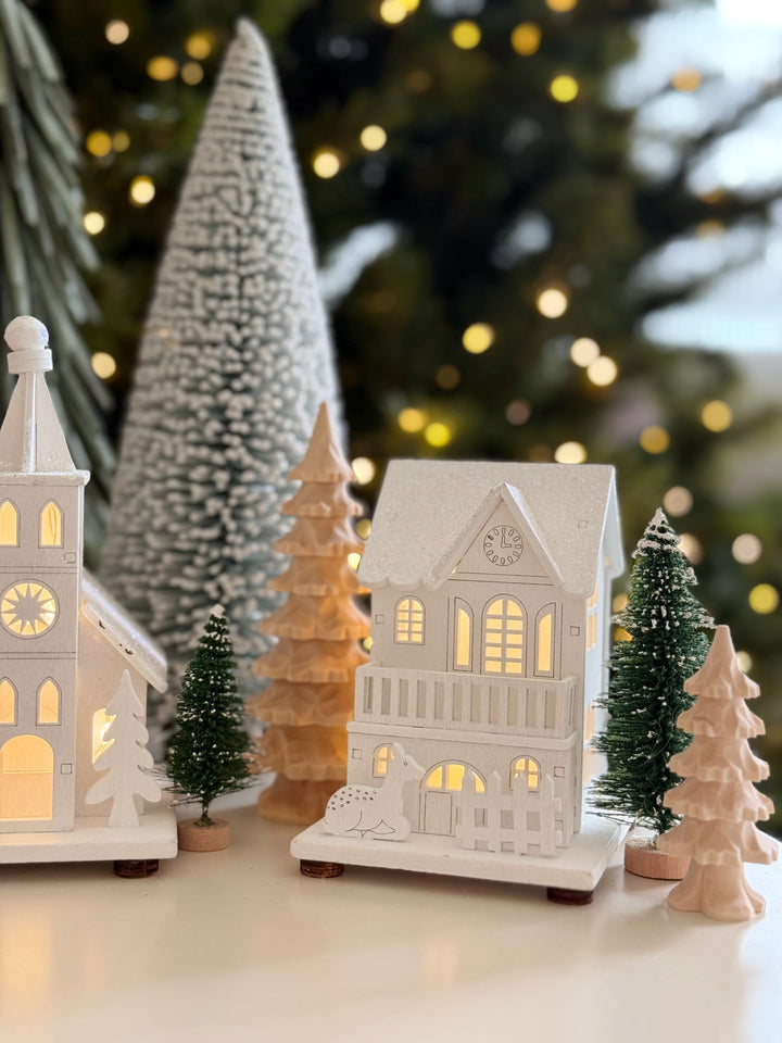 Winter Shimmer Light-Up Wooden Village Collection (3 options)
