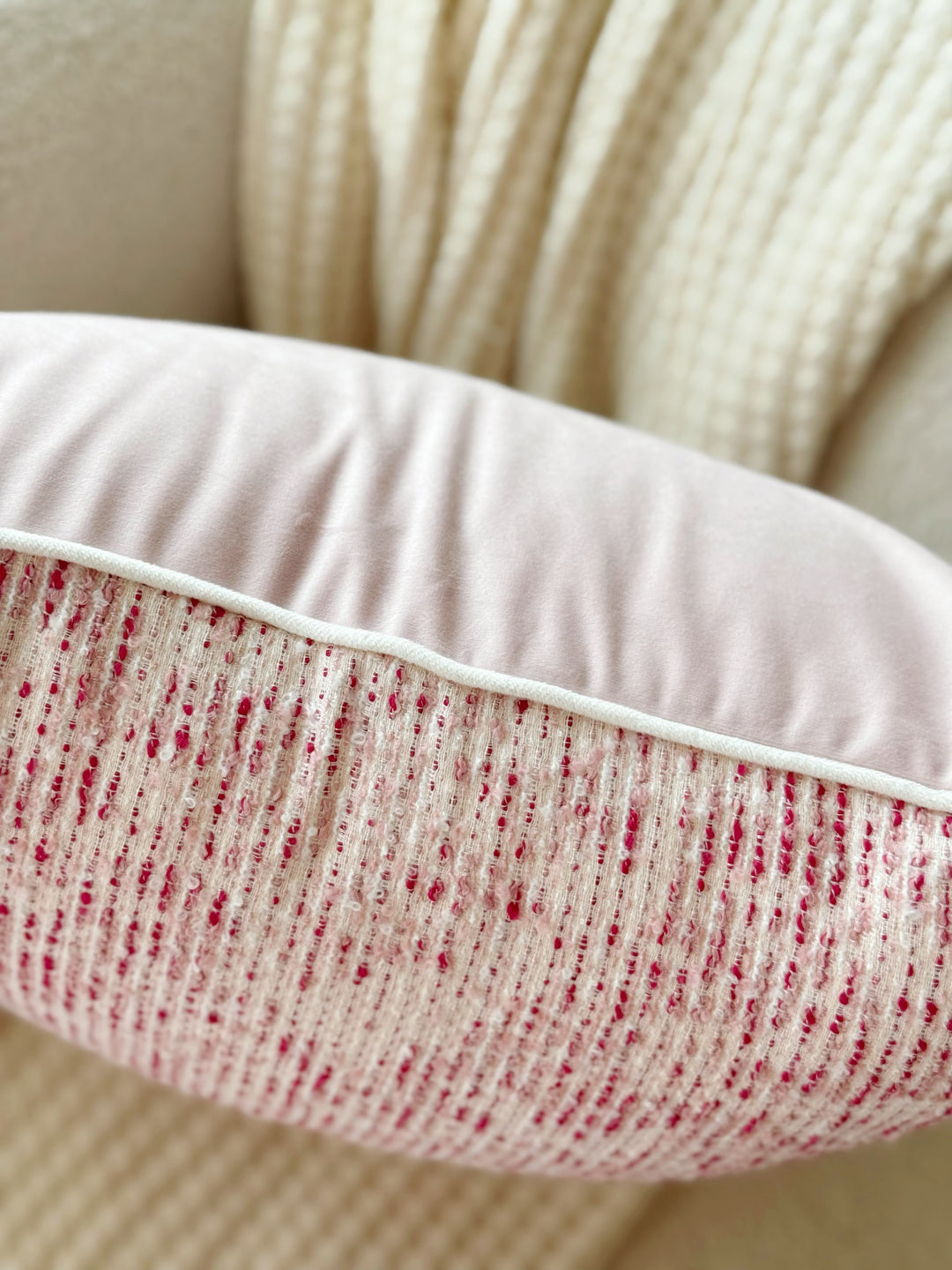 Blush Fleck Textured Cushion Cover