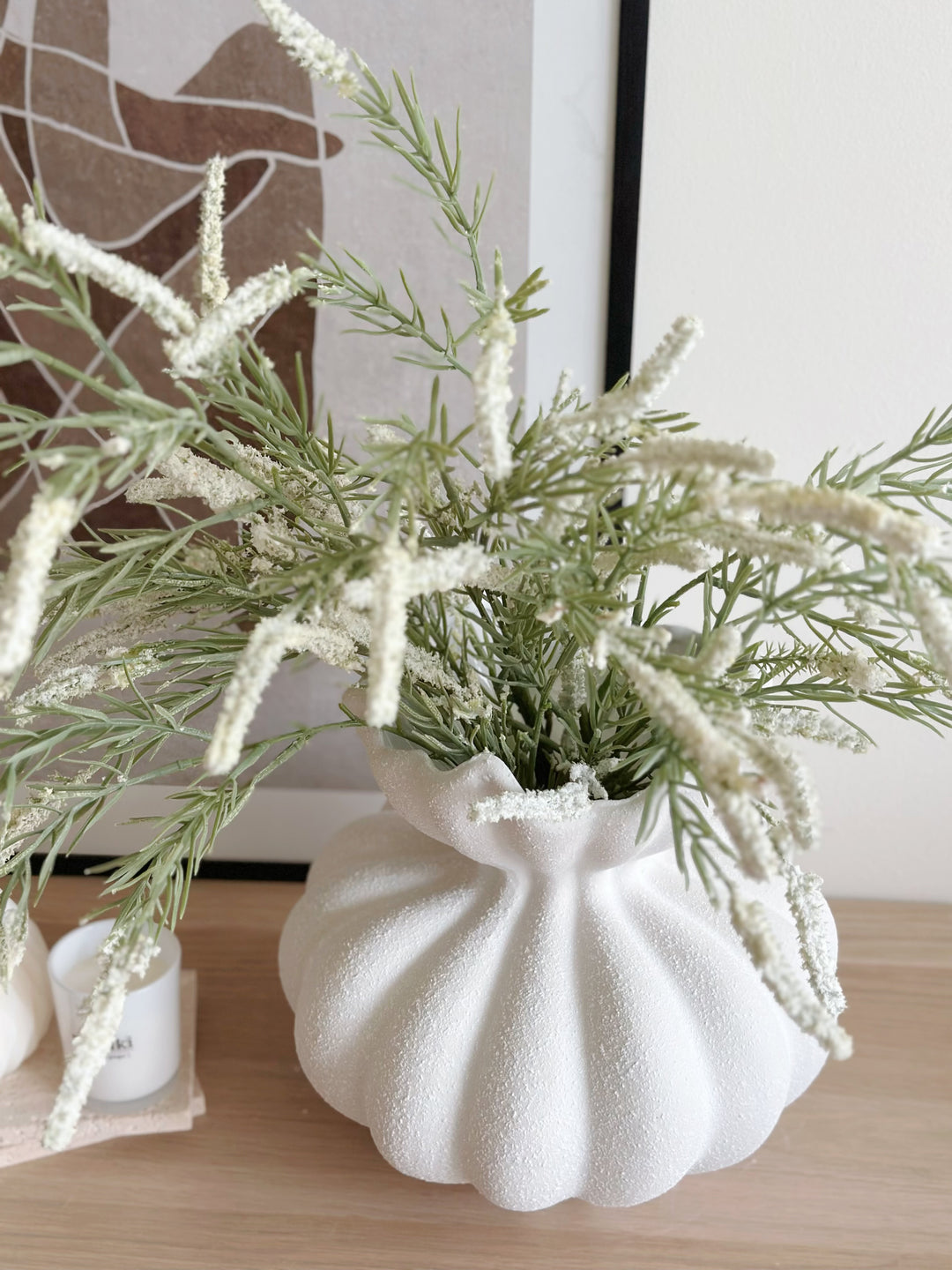 White Contour Harmony Sculpted Vase