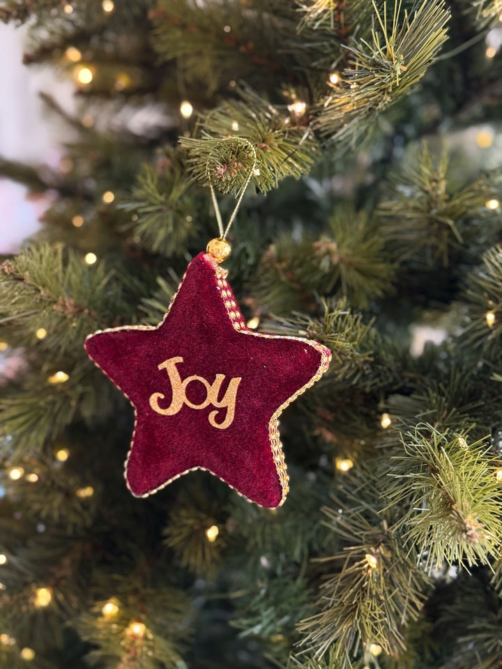 Velvet Joy Star Ornament