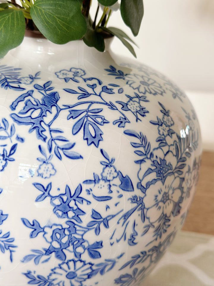 Sapphire Blossom Vase