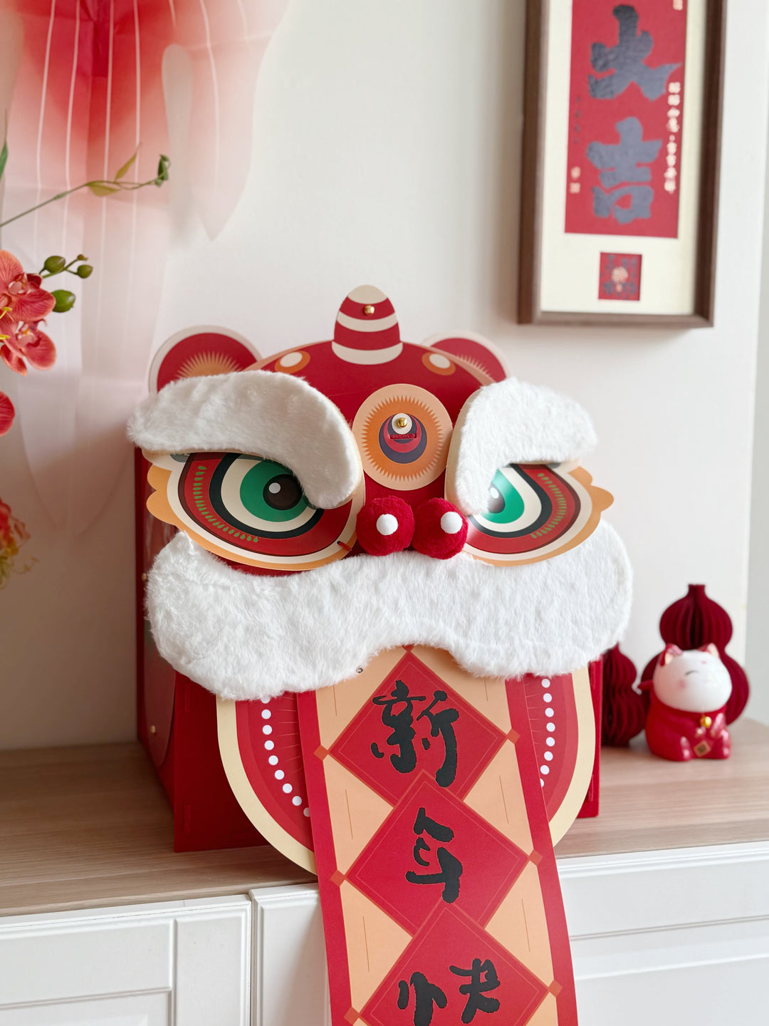 瑞狮迎福 Lion Dance Head Decor (2 Options) - 3LittlePicks
