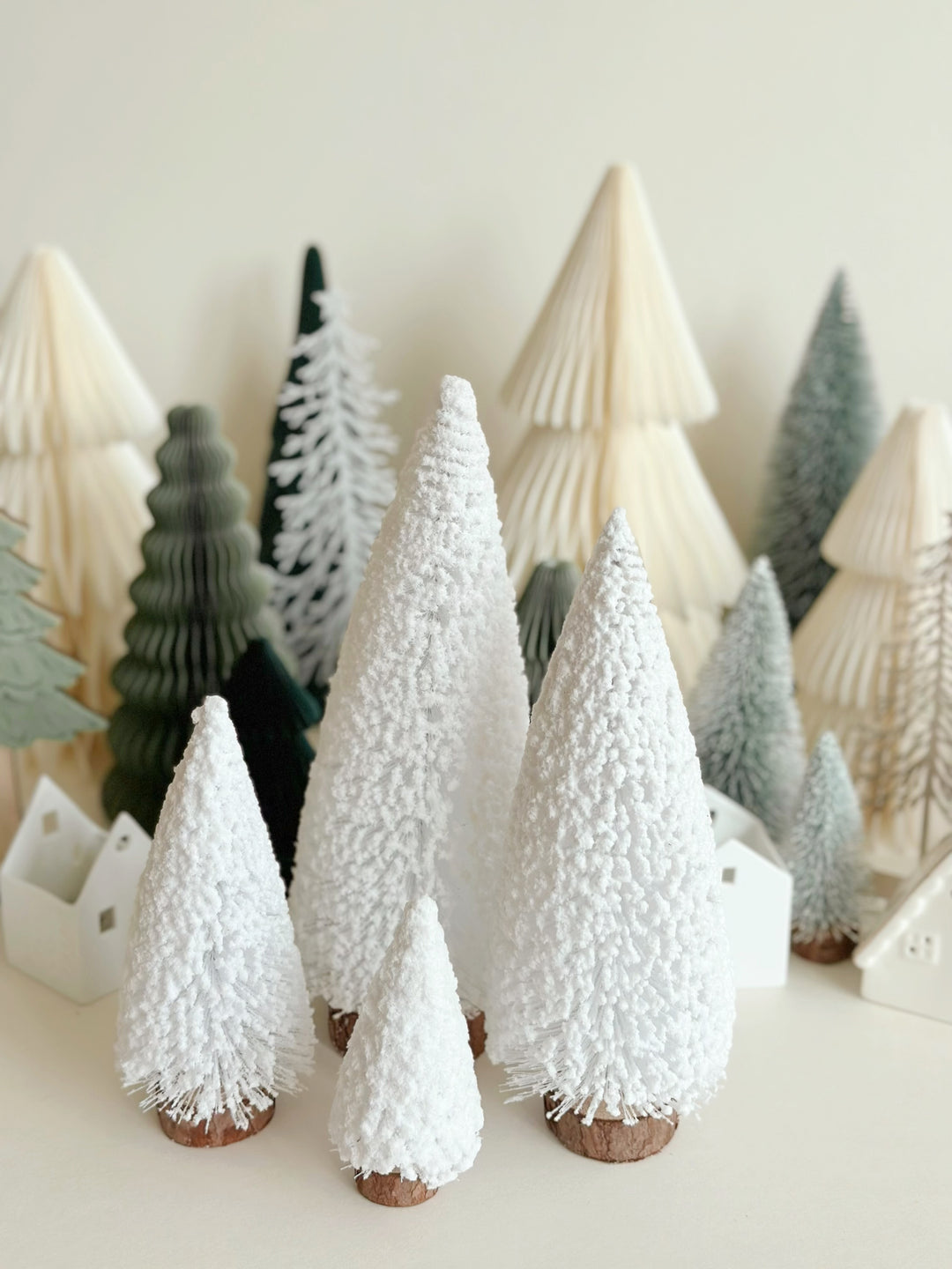 PRE-ORDER (1-6 Nov): Snow-Kissed Winter Wonderland Bristle Tree Set (set of 4)