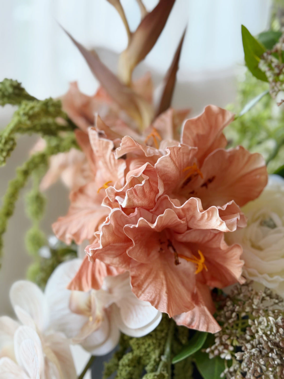 Verdant Peach Cascade In The Vase (2-sided)