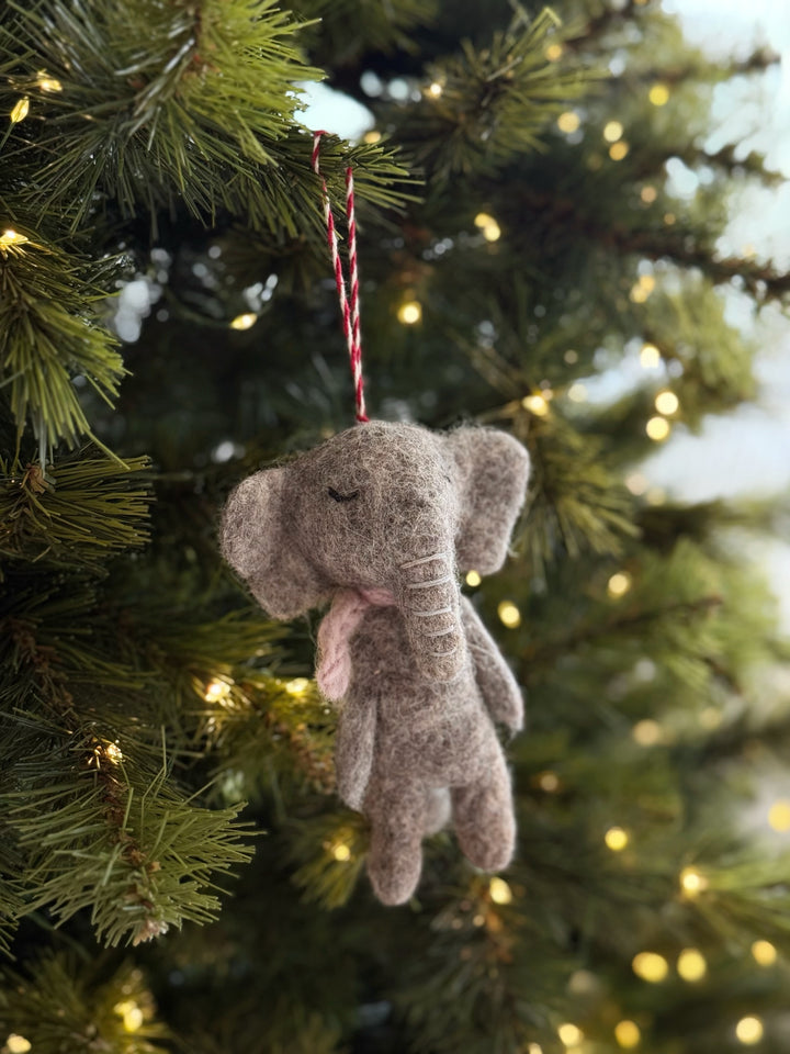 Dreamy Elephant Felt Ornament