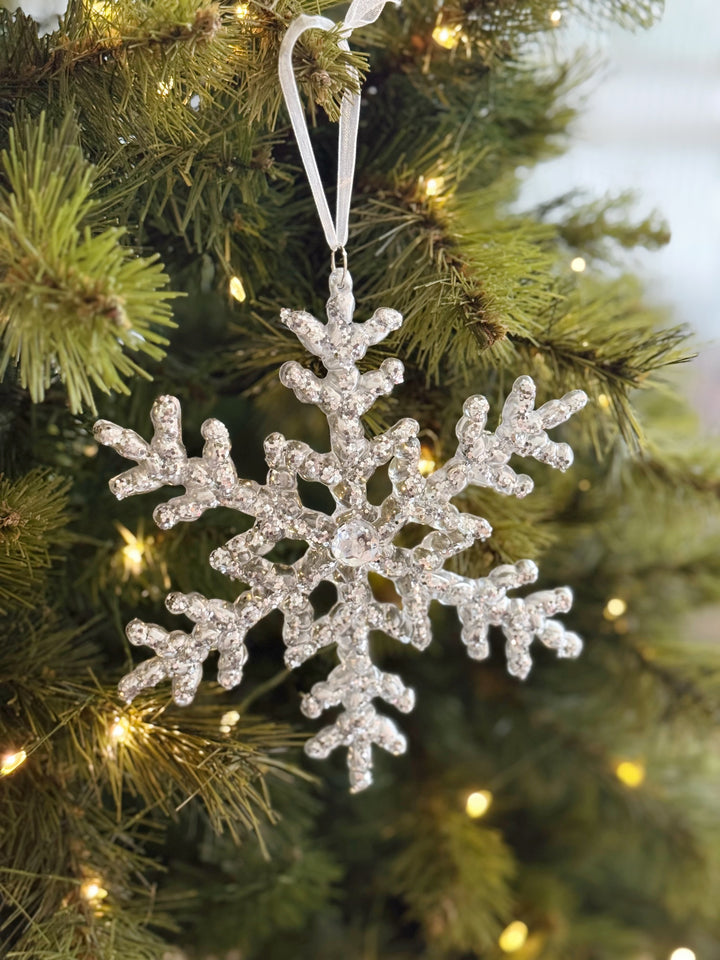 Silver Frost Large Snowflake Ornament