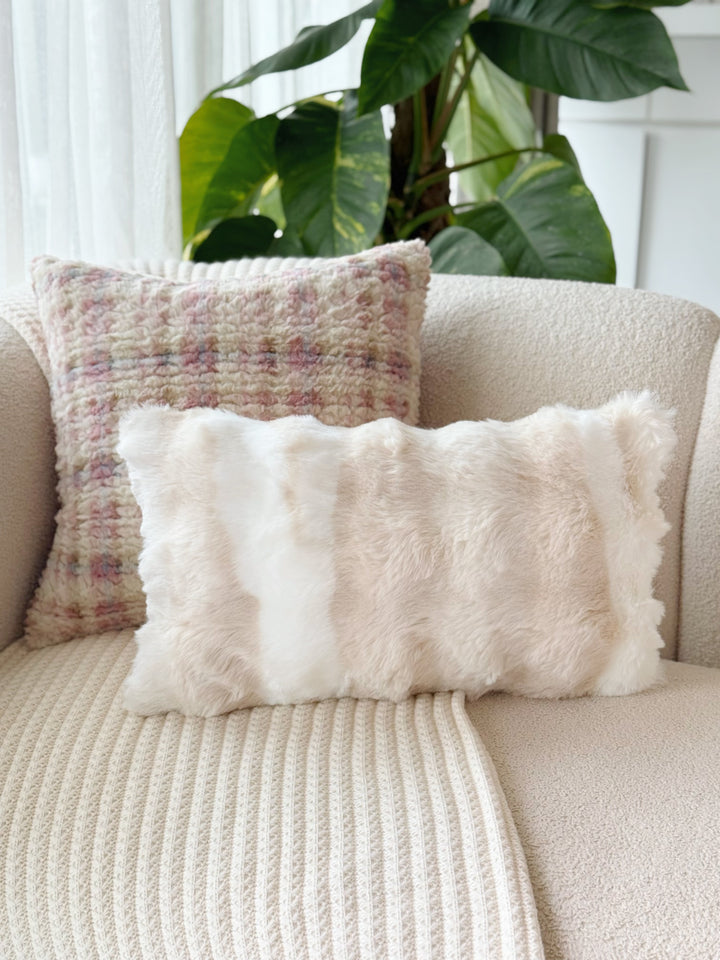 Blushloom Plush Check Cushion Cover