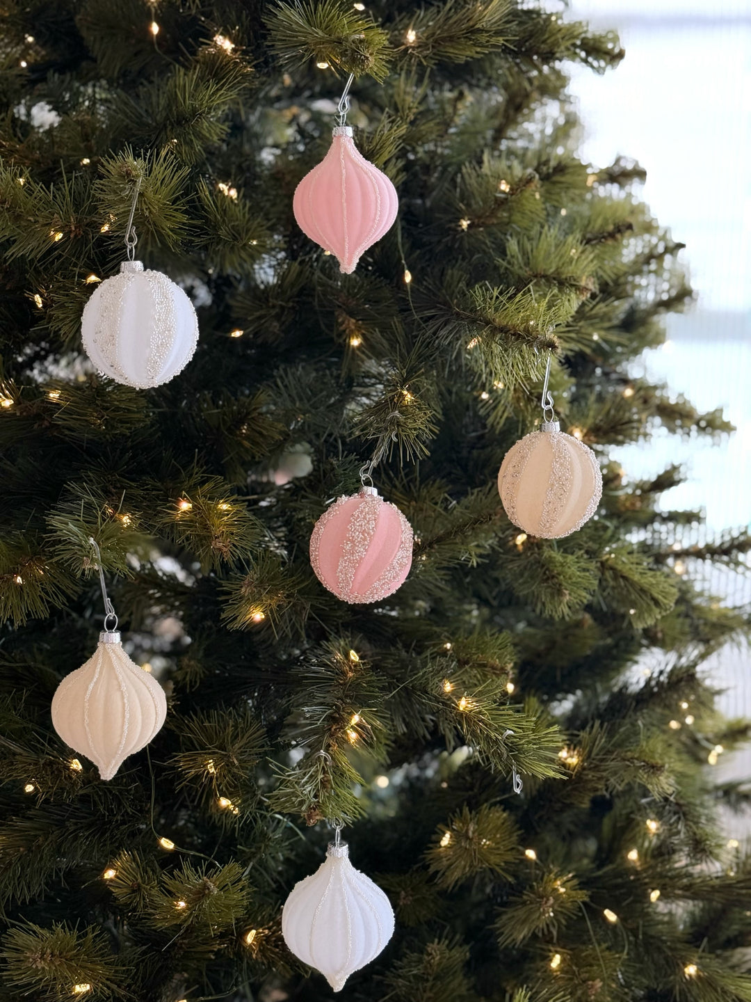 Velvet Blush 6cm Ornament Set (set of 12)