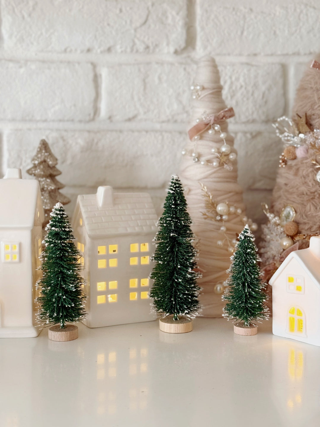 Snowy Woodland Mini Christmas Trees (set of 5)