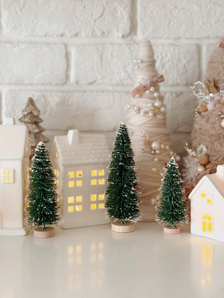 Snowy Woodland Mini Christmas Trees (set of 5)