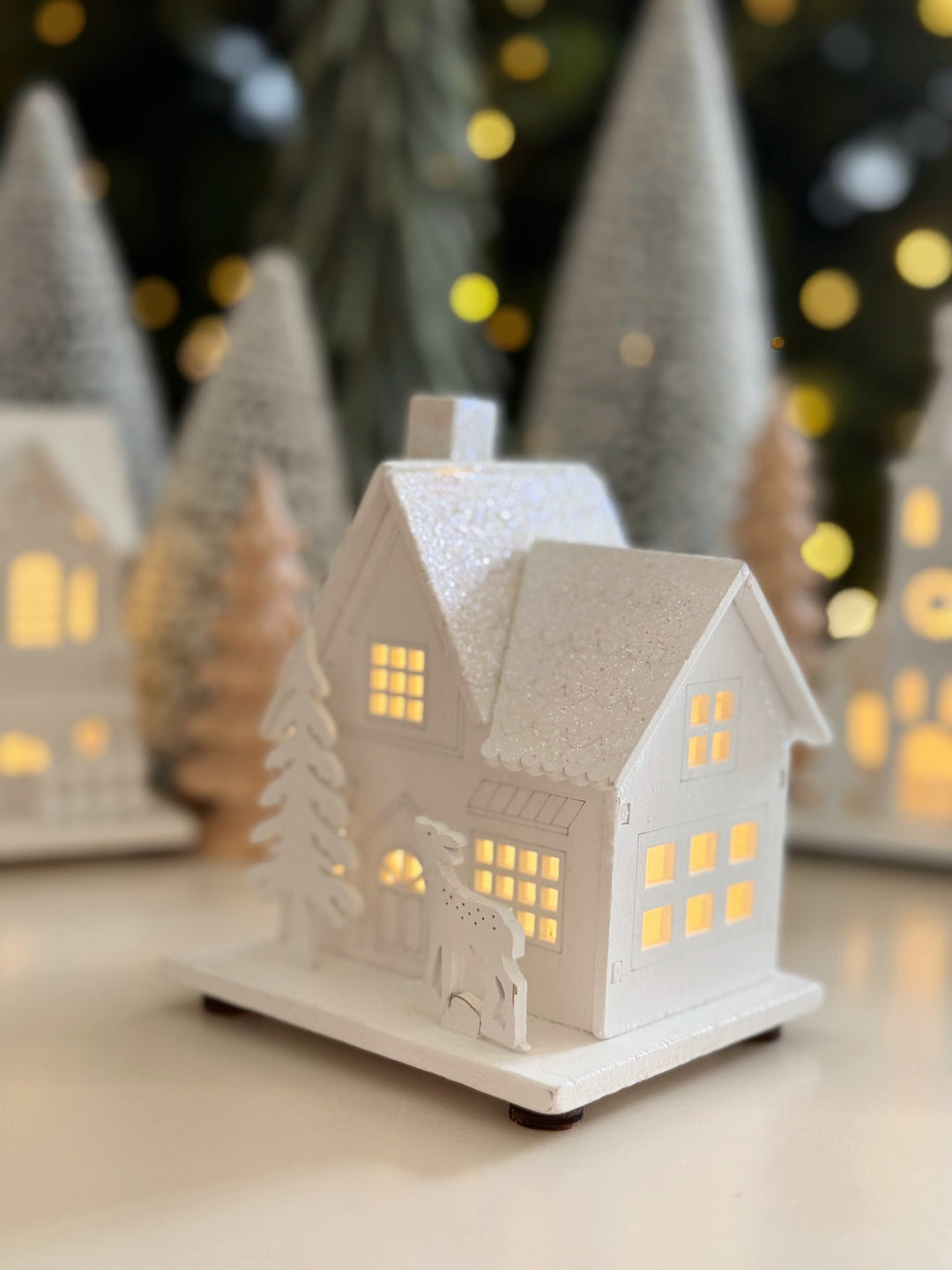 Winter Shimmer Light-Up Wooden Village Collection (3 options)