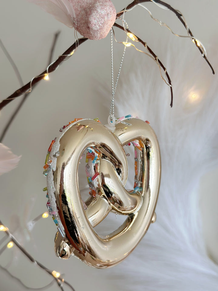 Candy Sprinkle Pretzel Ornament