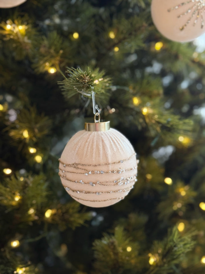 Champagne Luxe Bauble Set (Set of 4)