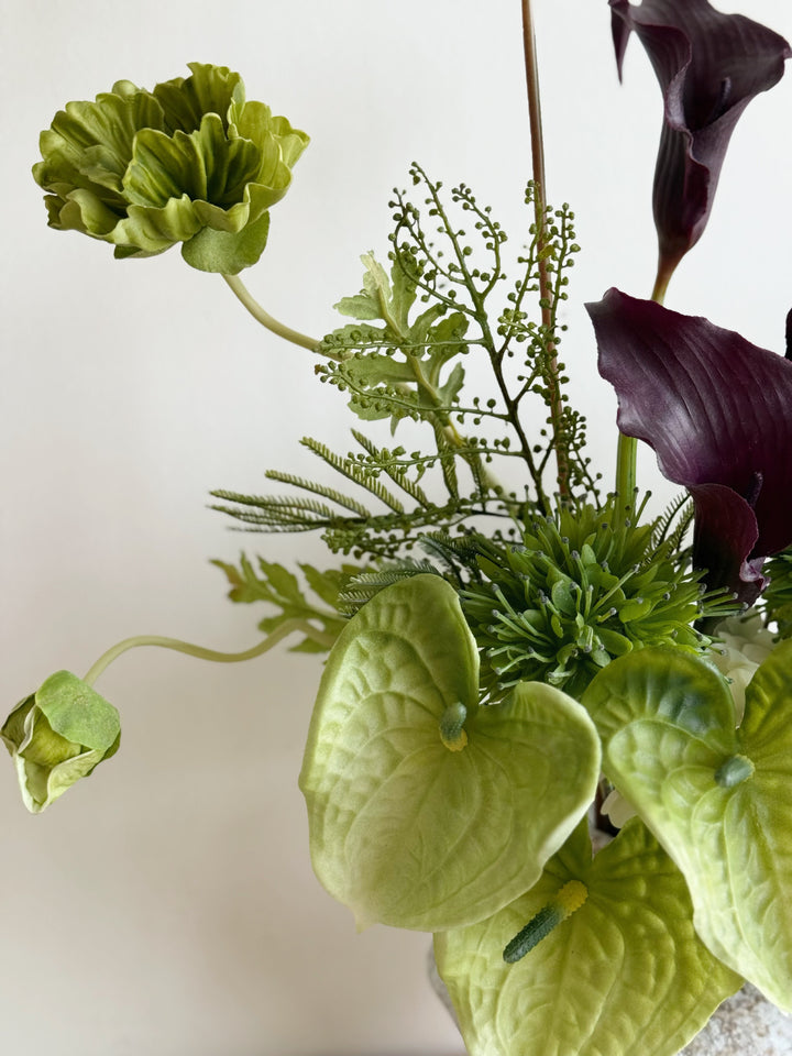 Midnight Verdure Cascade In The Vase (1-sided)