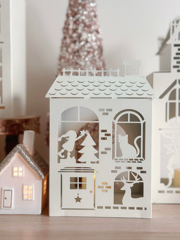 Whimsical Christmas Village Tealight Houses (4 options)