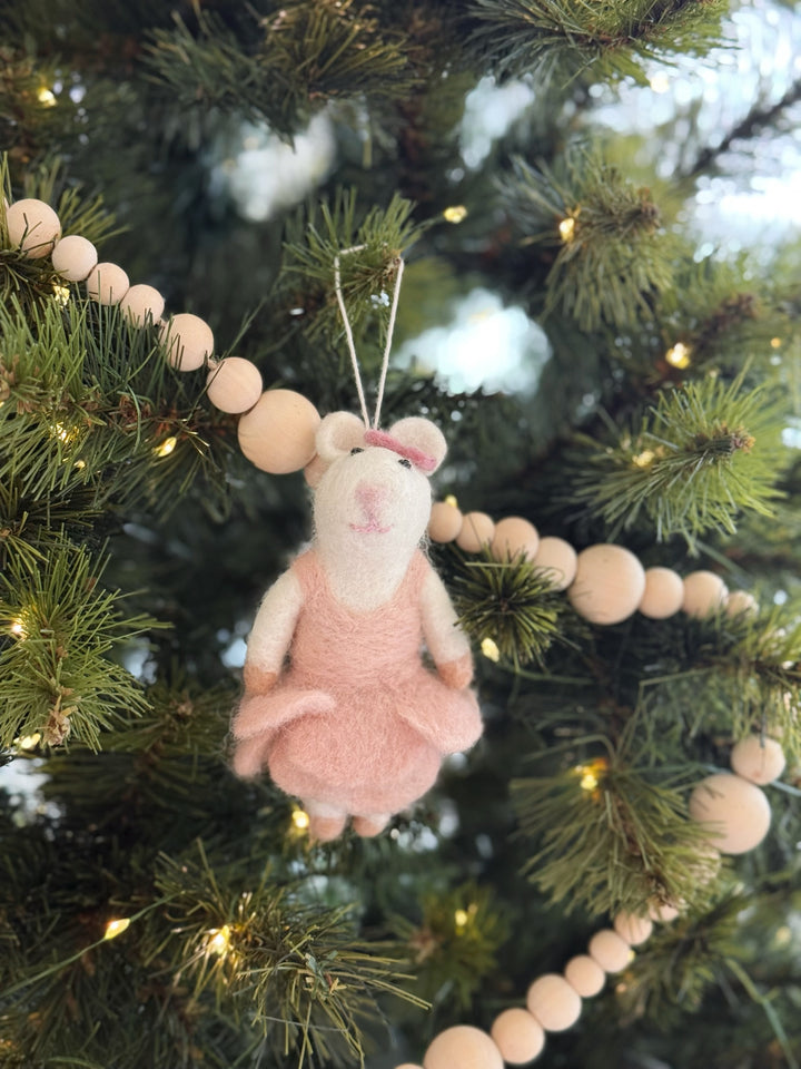 Blush Ballerina Mouse Ornament
