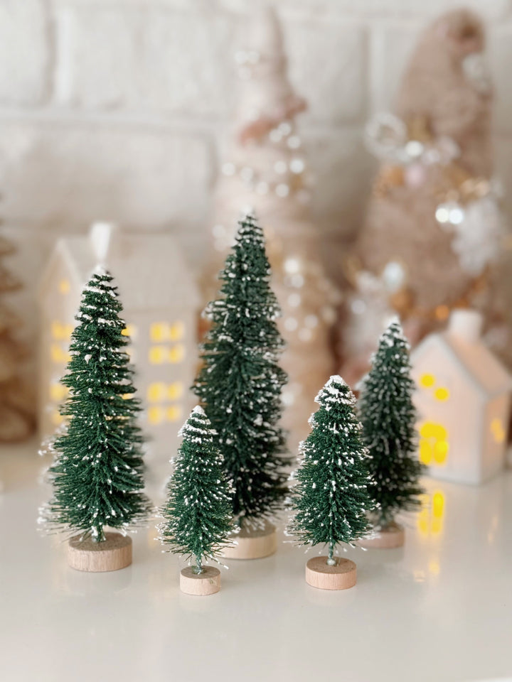Snowy Woodland Mini Christmas Trees (set of 5)
