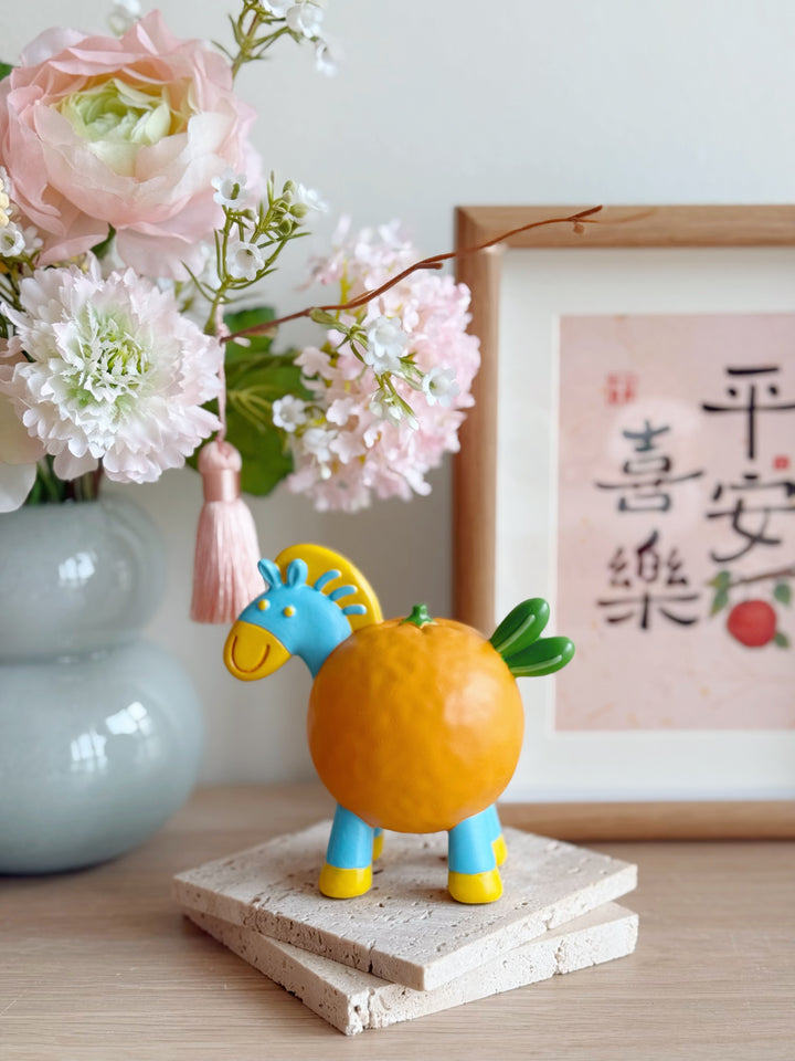 马上橙功 Orange Success Horse Decor