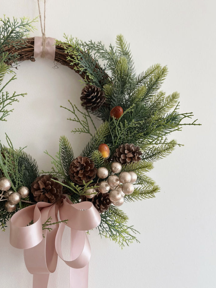 Blush Pine Grace Wreath