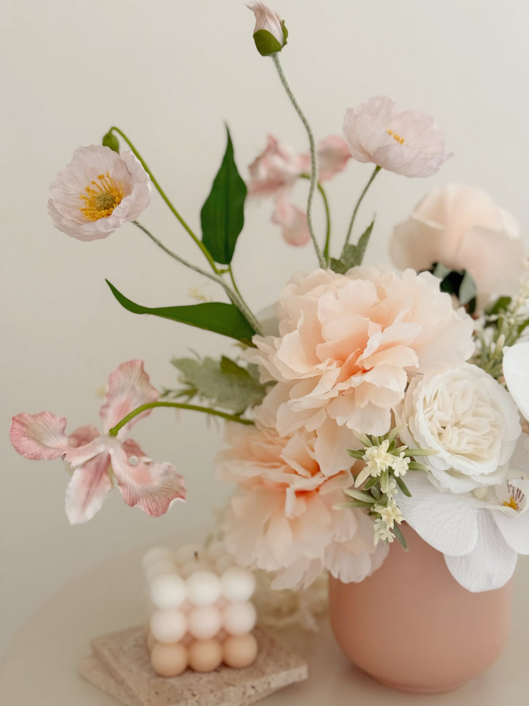 Peach Blush Garden Bloom in the Pot (2-sided)