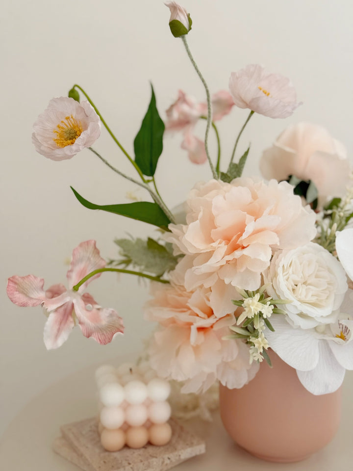Peach Blush Garden Bloom in the Pot (2-sided)