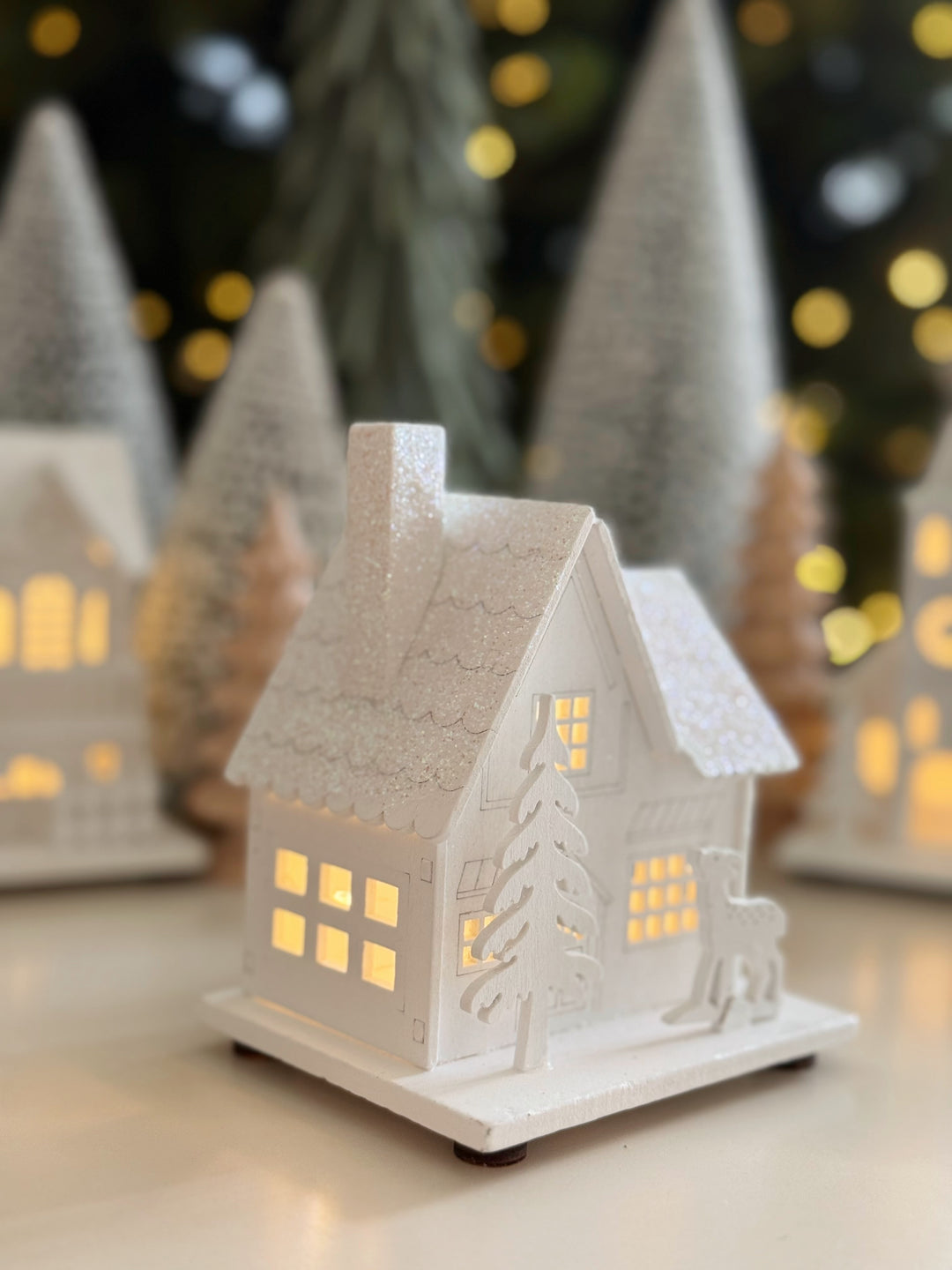 Winter Shimmer Light-Up Wooden Village Collection (3 options)