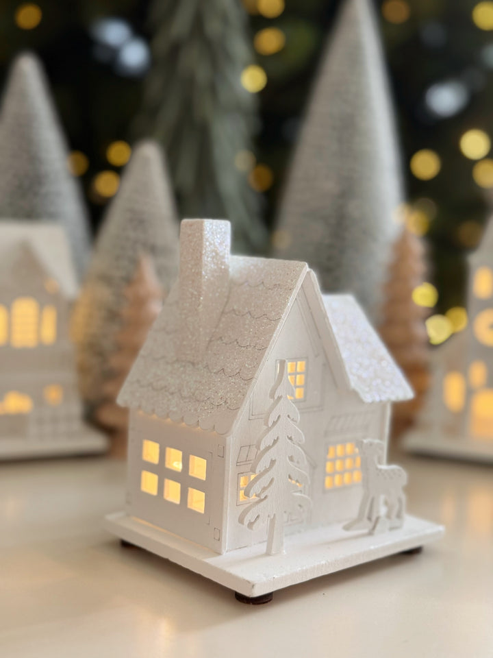 Winter Shimmer Light-Up Wooden Village Collection (3 options)