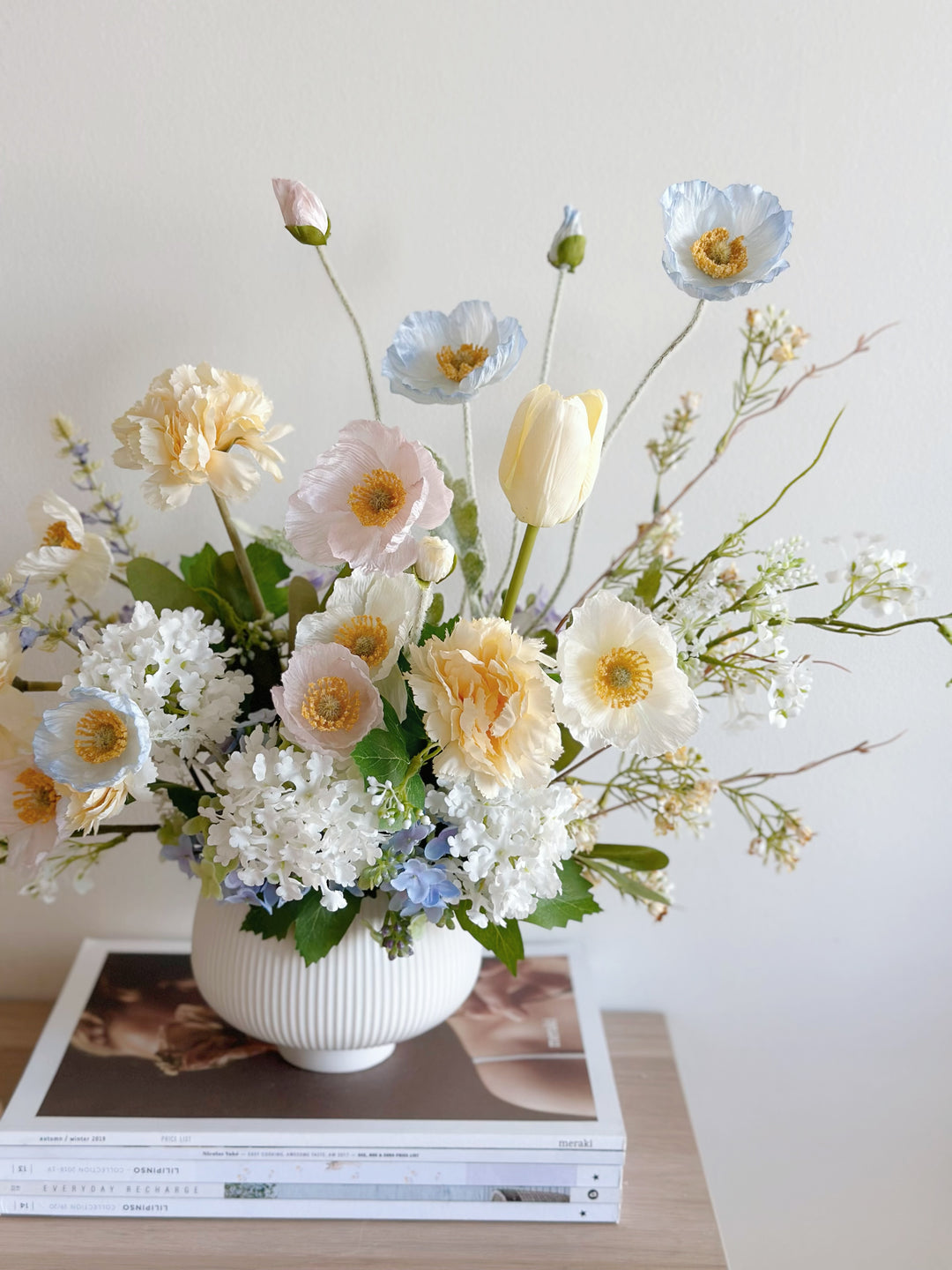 Serene Pastel Blossoms In The Pot (1 sided)