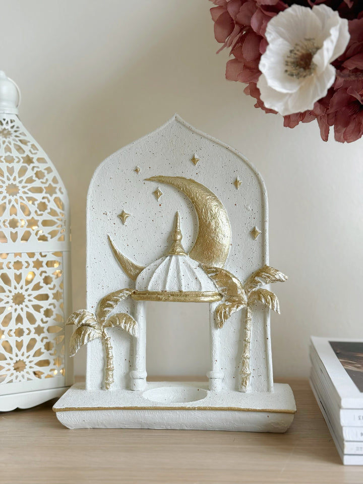 Golden Crescent Oasis Tealight Holder