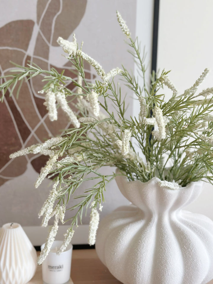 White Contour Harmony Sculpted Vase