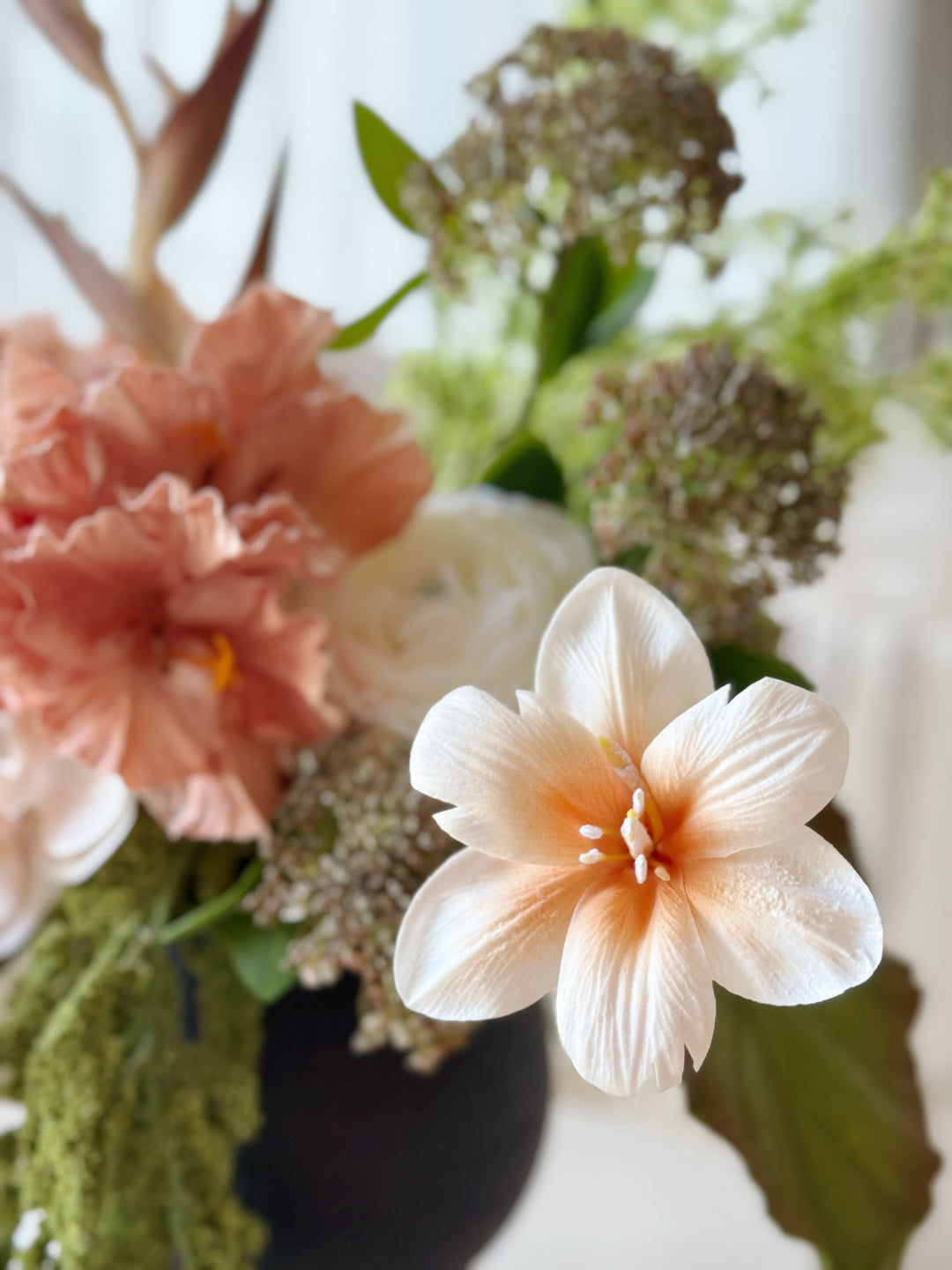 Verdant Peach Cascade In The Vase (2-sided)