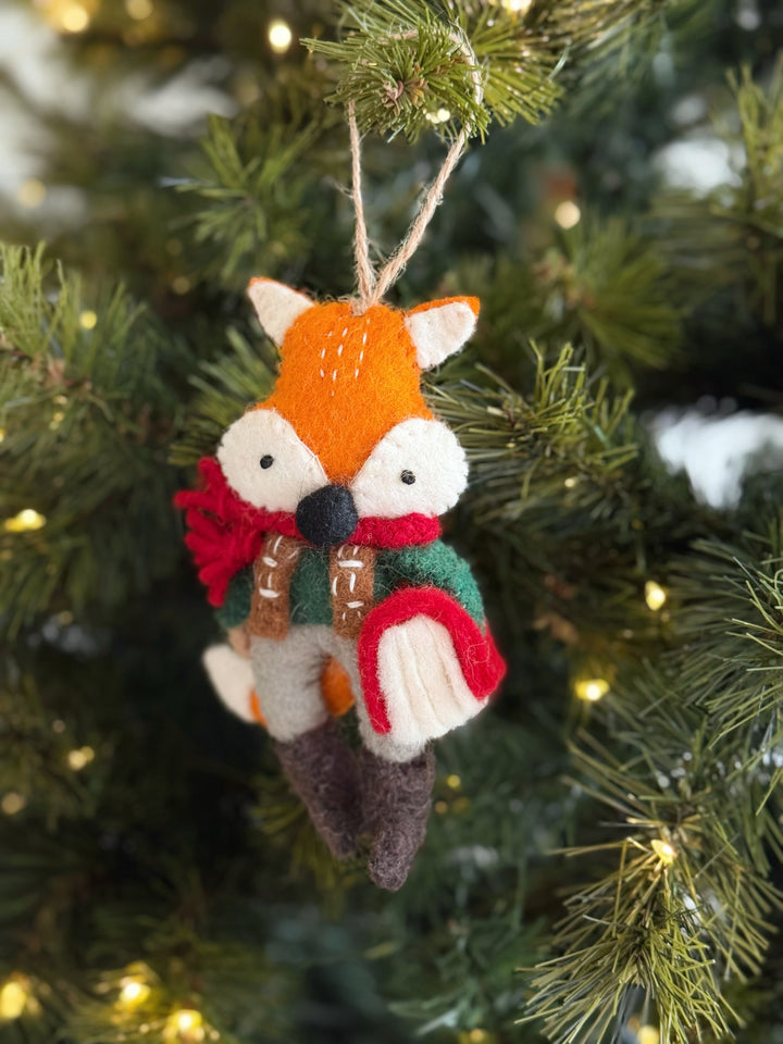 Storytime Fox Felt Ornament