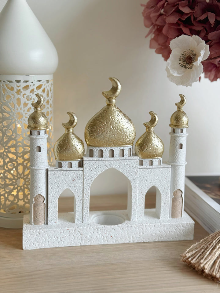 Golden Crescent Mosque Tealight Holder