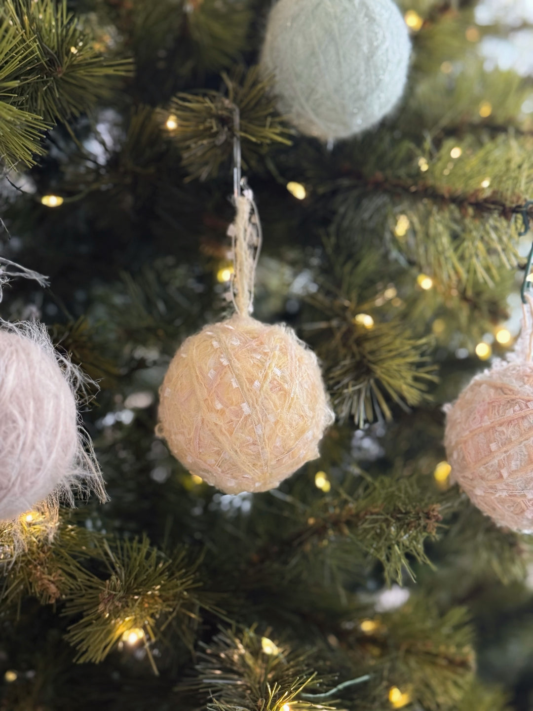 Pastel Whispers Yarn Baubles (set of 6)
