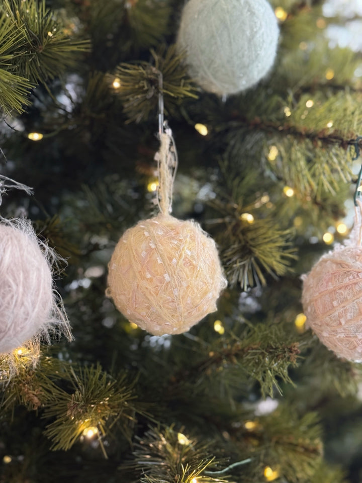 Pastel Whispers Yarn Baubles (set of 6)