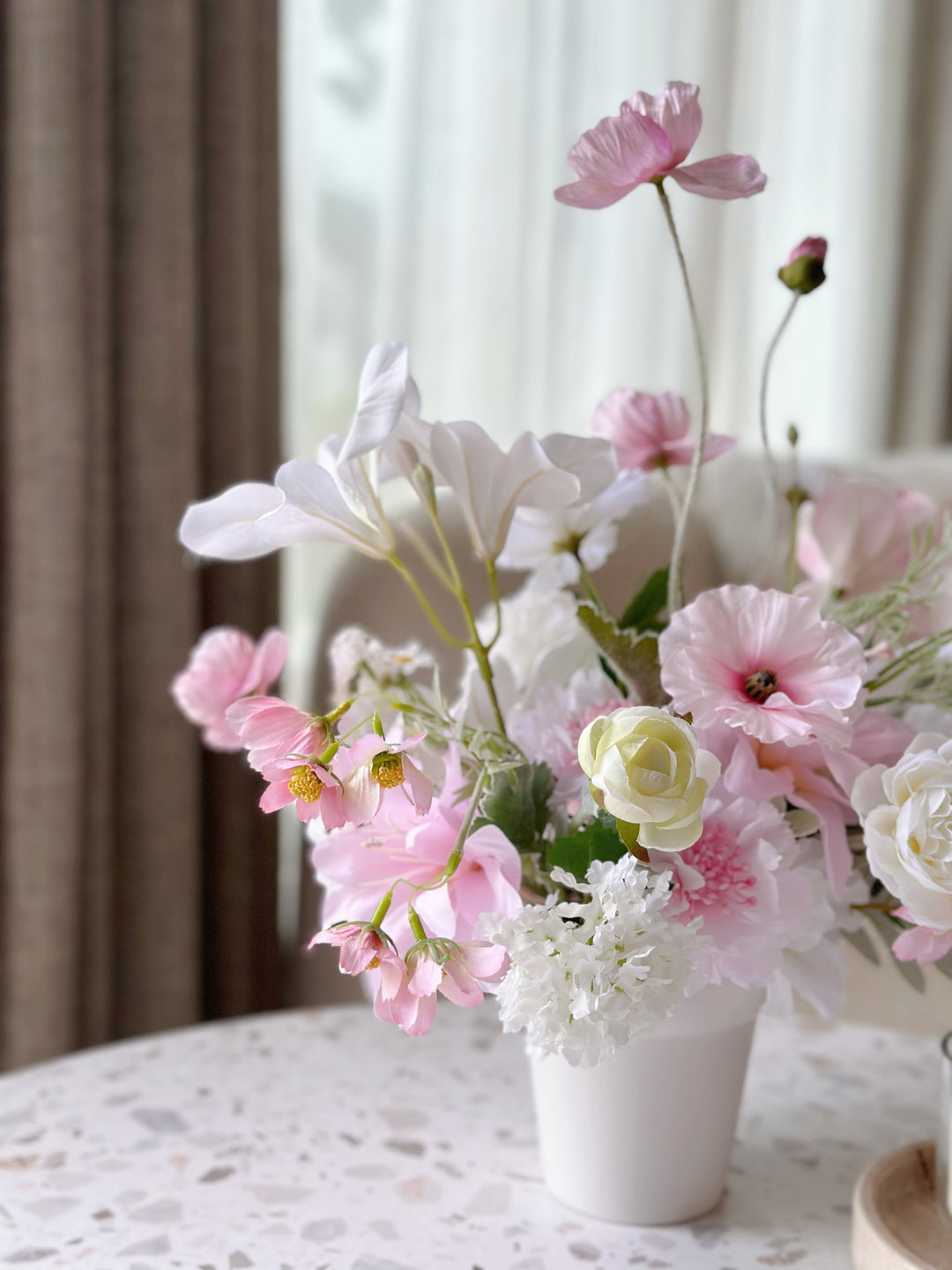 Soft Blush Symphony in the Pot (2-sided)