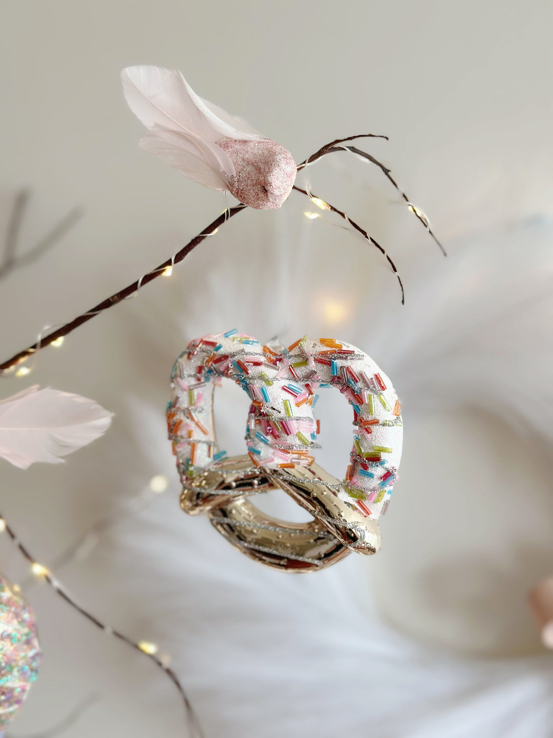 Candy Sprinkle Pretzel Ornament