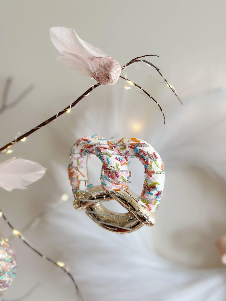 Candy Sprinkle Pretzel Ornament