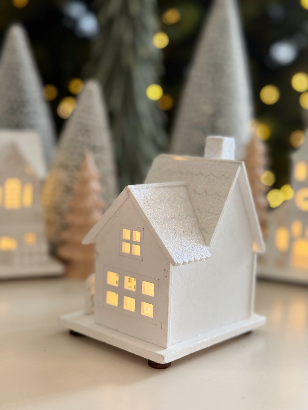 Winter Shimmer Light-Up Wooden Village Collection (3 options)