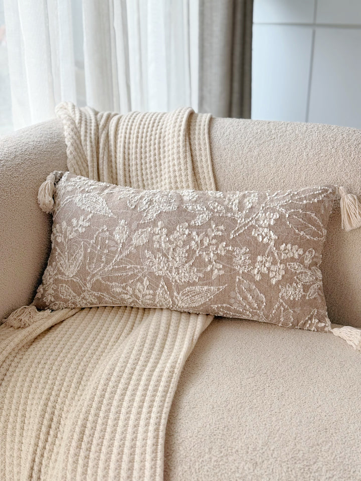 Meadow Embroidery Waist Cushion Cover