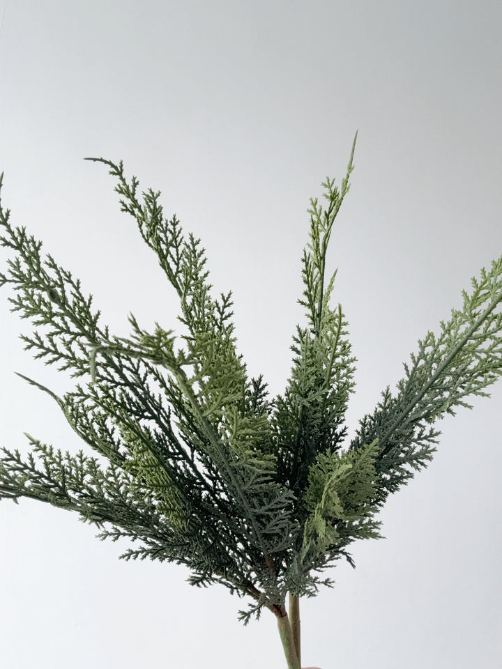 Real-Touch Flat Juniper Cypress Faux Branch