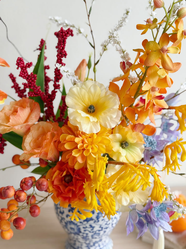 花开富贵 Blooming Prosperity Display In The Vase (1-sided)