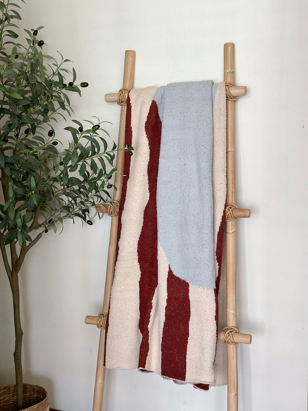 Rustic Elegance Abstract Throw Blanket