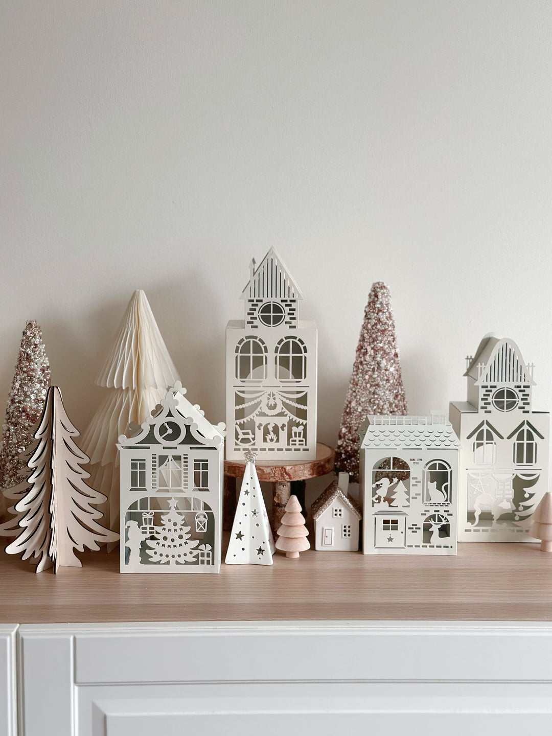 Whimsical Christmas Village Tealight Houses (4 options)