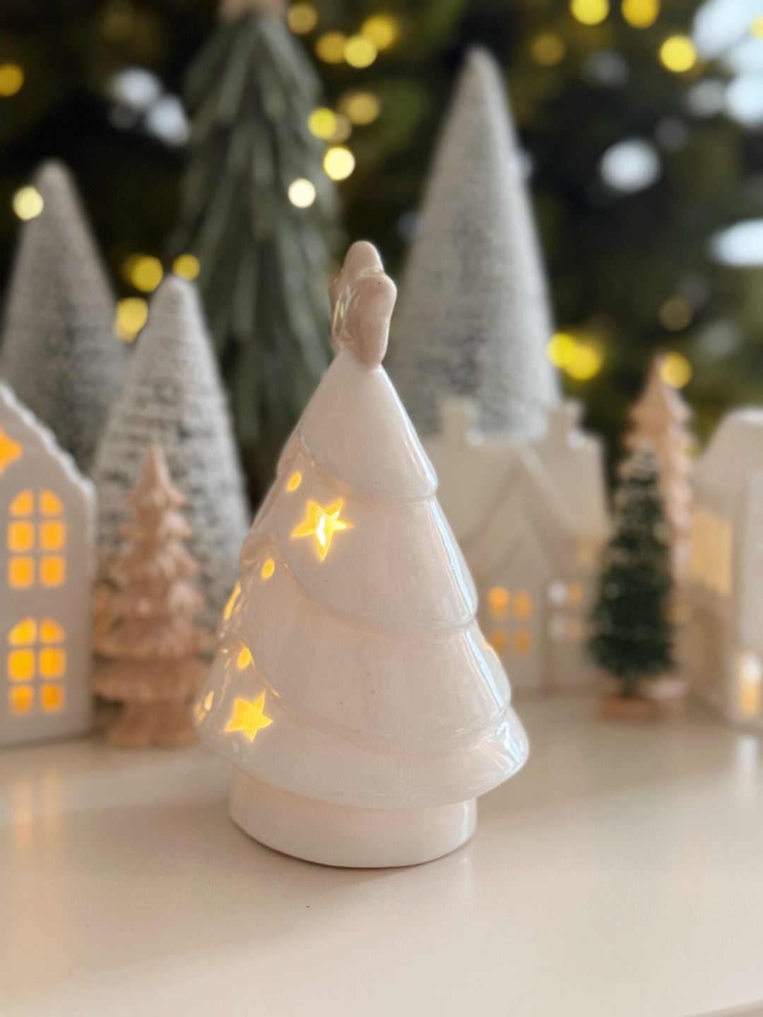 Starry Glow Light-Up Porcelain Tree