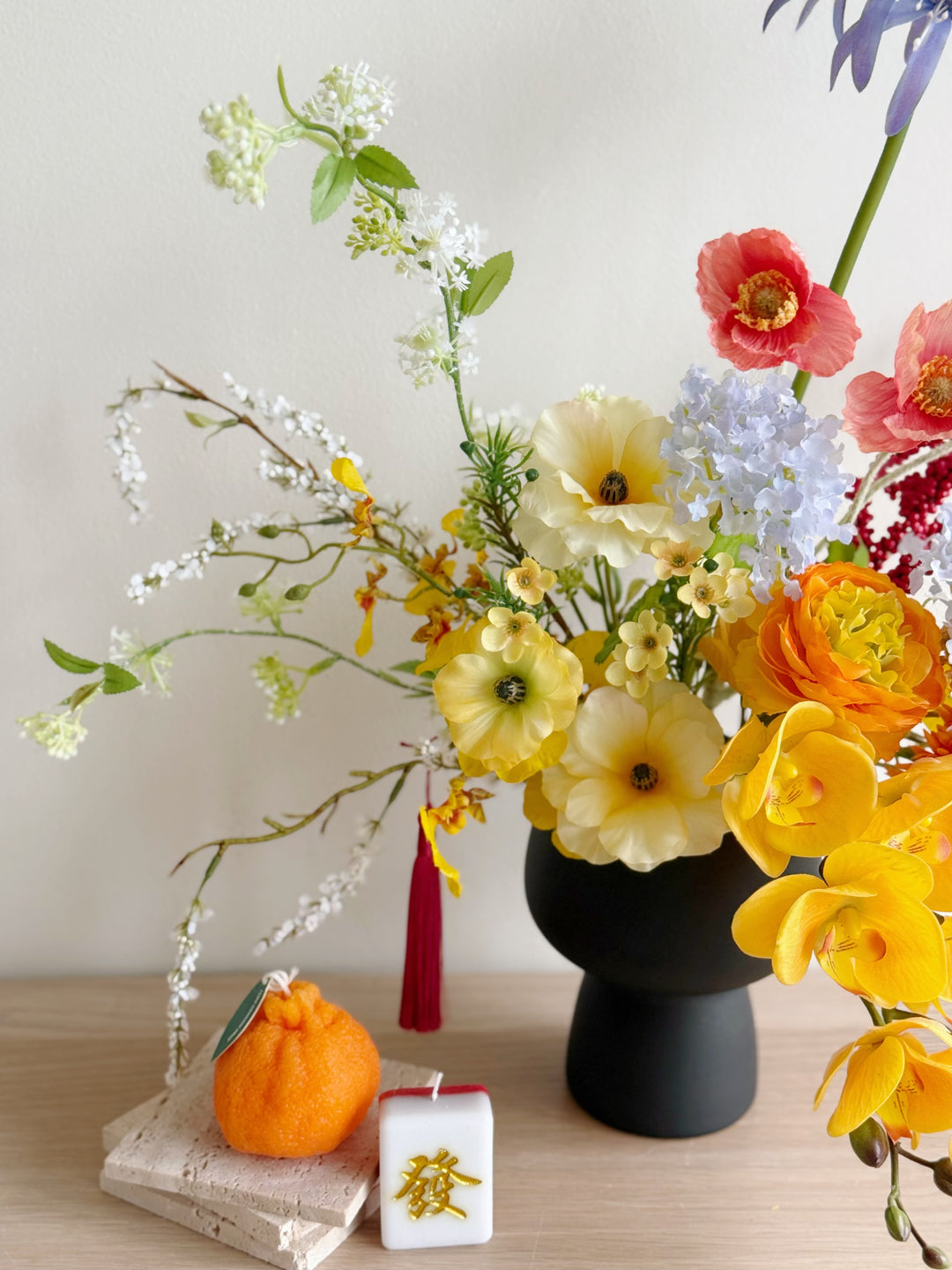 鸿运当头 Radiant Fortune Floral In The Pot (1-sided)