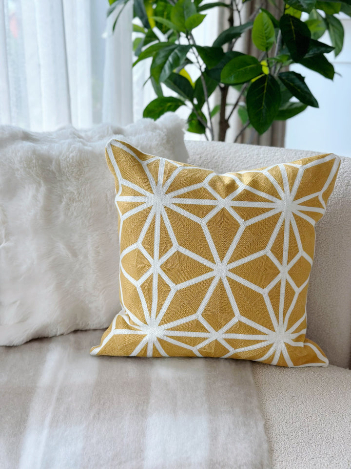 Sunburst Embroidery Cushion Cover