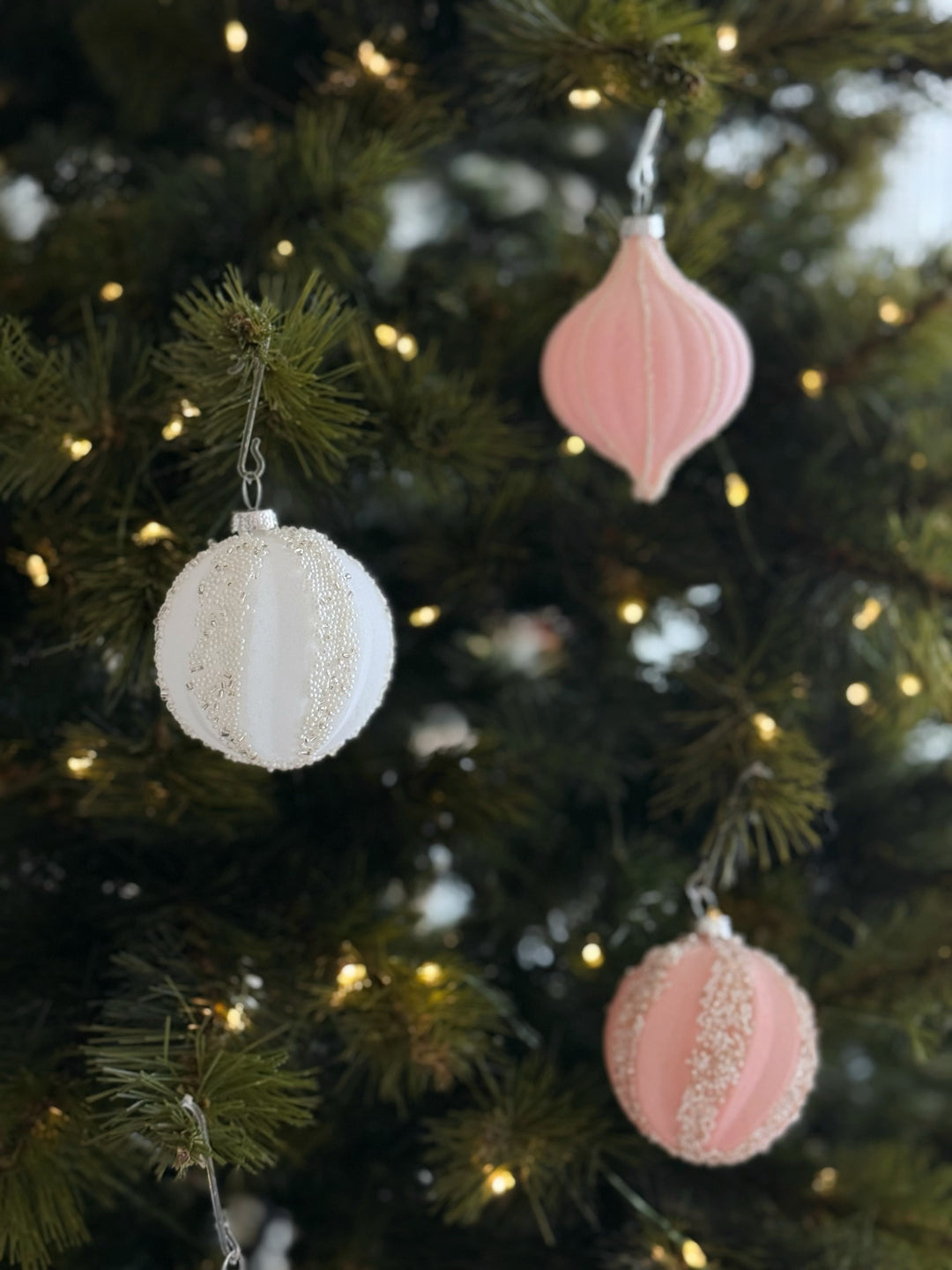 Velvet Blush 6cm Ornament Set (set of 12)